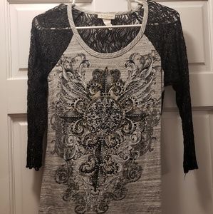 Angels and Diamonds 3/4 sleeve shirt